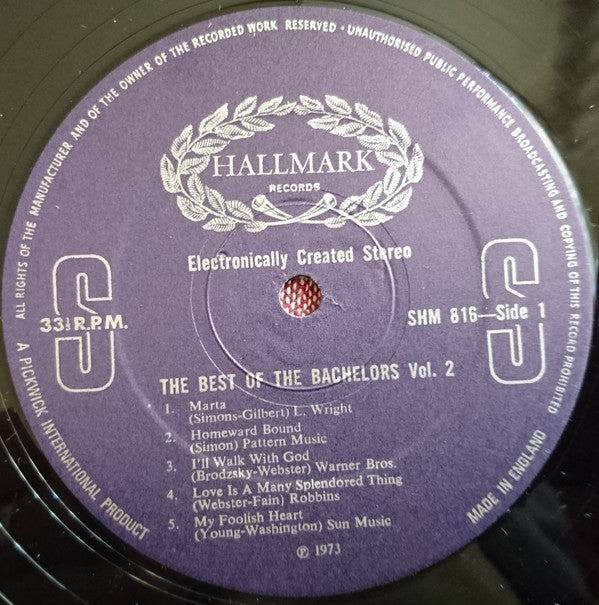 The Bachelors : The Best Of The Bachelors Vol.2 (LP, Comp)