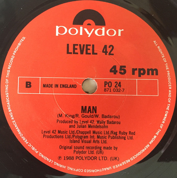 Level 42 : Take A Look (7", Single, Ltd)