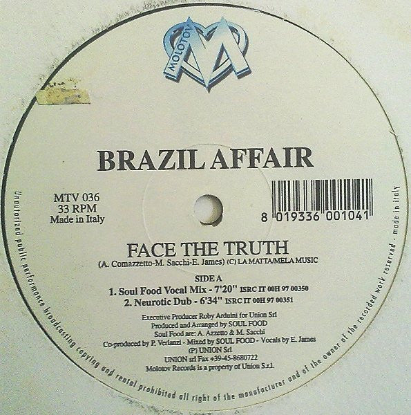 Brazil Affair : Face The Truth (12")