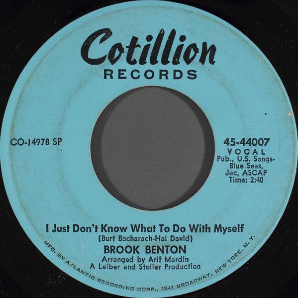 Brook Benton : I Just Don't Know What To Do With Myself (7", Single, SP )