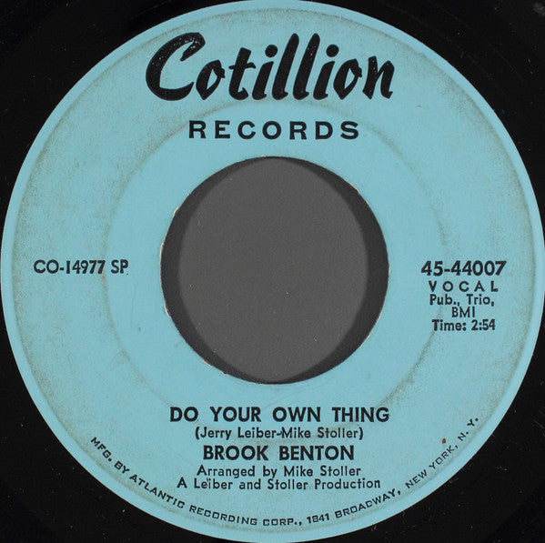 Brook Benton : I Just Don't Know What To Do With Myself (7", Single, SP )