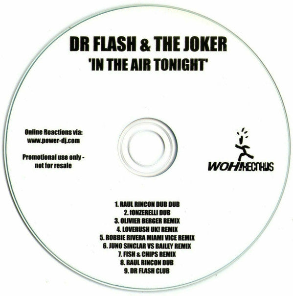 Dr Flash* & The Joker (12) : In The Air Tonight (CDr, Single)