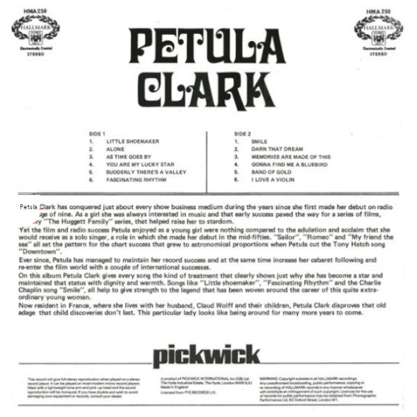 Petula Clark : Petula Clark (LP, Comp)