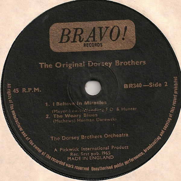 The Dorsey Brothers : The Original Dorsey Bros. (7", EP)