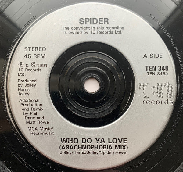 Spider (4) : Who Do Ya Love (7", Single)