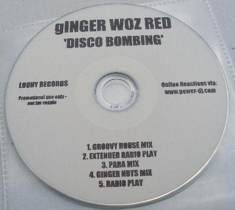 Ginger Woz Red! : Disco Bombing (CDr, Single, Promo)