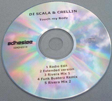 Mike Di Scala & Crellin : Touch My Body (CDr, Single, Promo)