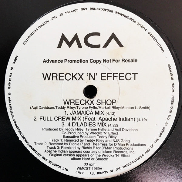 Wrecks-N-Effect : Wreckx Shop (12", Promo)