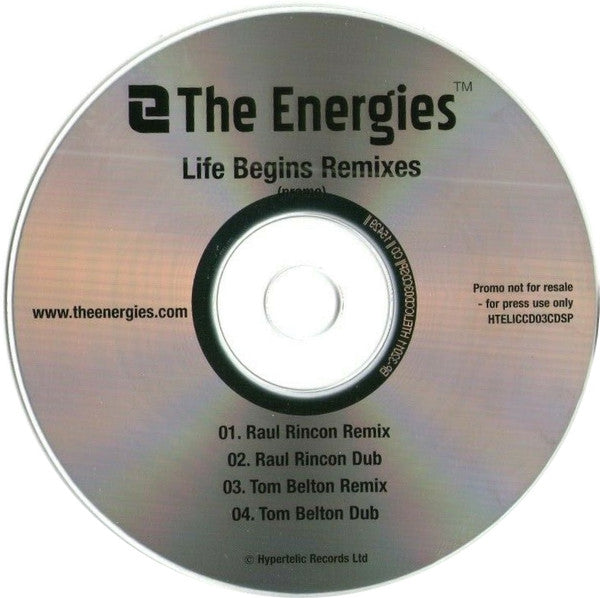 The Energies : Life Begins (CD, Single, Promo)