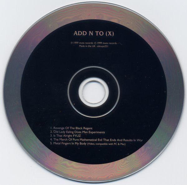 Add N To (X) : Revenge Of The Black Regent (CD, Single, Enh)
