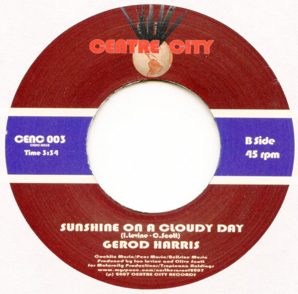 Gerod Harris : Headaches And Heartaches / Sunshine On A Cloudy Day (7", Single)