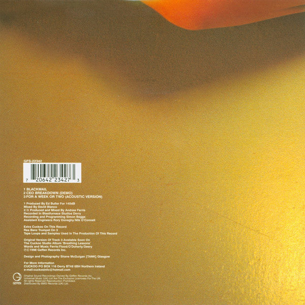 Cuckoo (4) : Blackmail (7", Single)