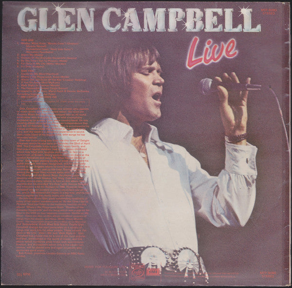 Glen Campbell : Live (LP, Album, RE)