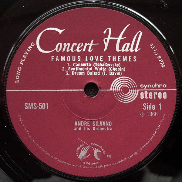 Andre Silvano And His Orchestra : Famous Love Themes (7")