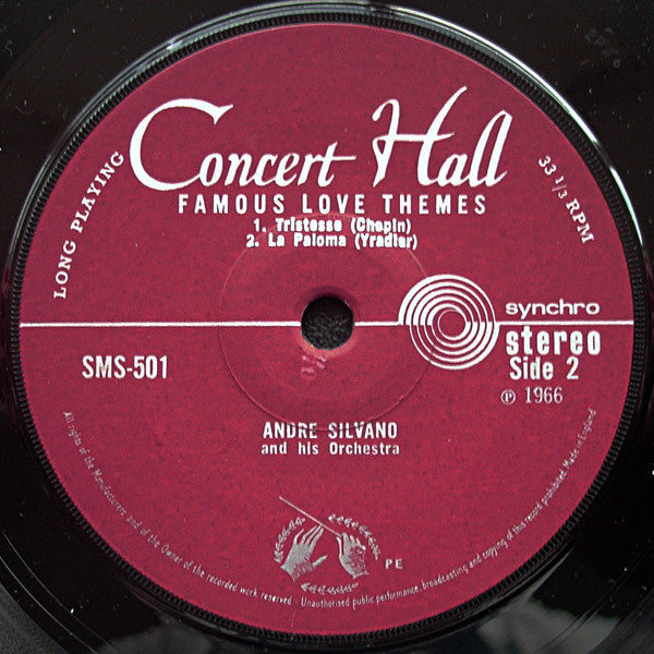 Andre Silvano And His Orchestra : Famous Love Themes (7")