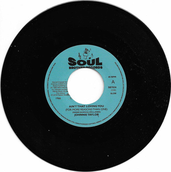 Johnnie Taylor : Ain't That Loving You (For More Reasons Than One) (7")