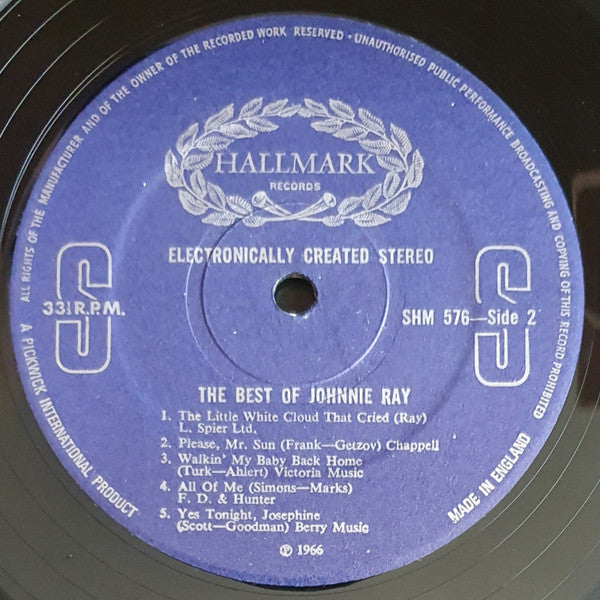 Johnnie Ray : The Best Of Johnnie Ray (LP, Comp, RE)