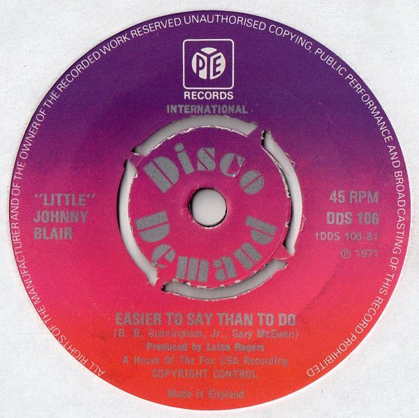 "Little" Johnny Blair* : Momma's Gone (7", RE)
