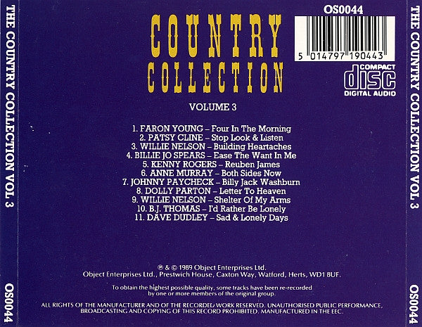 Various : Country Collection Volume Three (CD, Comp)
