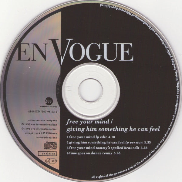 En Vogue : Free Your Mind / Giving Him Something He Can Feel (CD, Single)