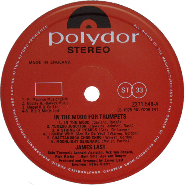 James Last : In The Mood For Trumpets (LP, Album)
