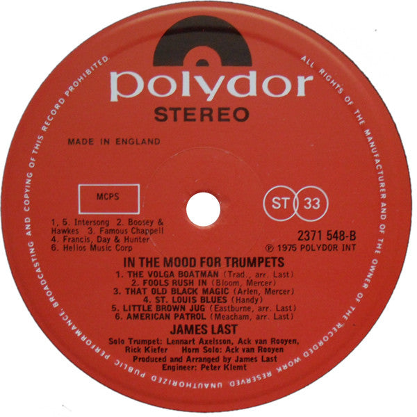 James Last : In The Mood For Trumpets (LP, Album)