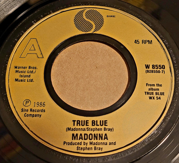 Madonna : True Blue (Remix) (7", Jukebox, MP)