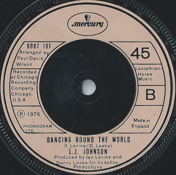 L.J. Johnson : Dancing On The Edge Of A Dream (7", Single)