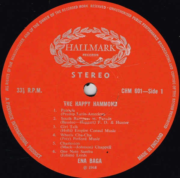 Ena Baga : The Happy Hammond (LP, Album)