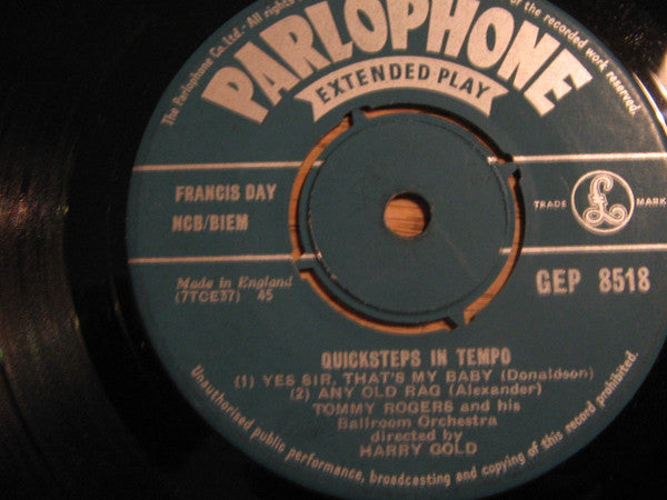 Tommy Rogers And His Ballroom Orchestra : In Tempo (7", EP)