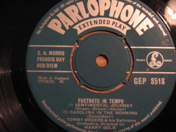 Tommy Rogers And His Ballroom Orchestra : In Tempo (7", EP)