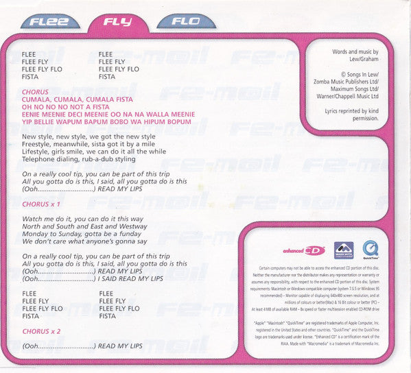 Fe-m@il (2) : Flee Fly Flo (CD, Single, Enh)