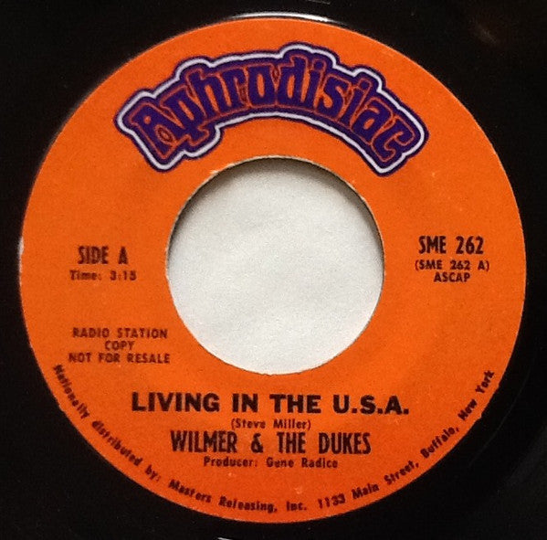 Wilmer & The Dukes : Living In The U.S.A. / Count On Me (7", Promo)