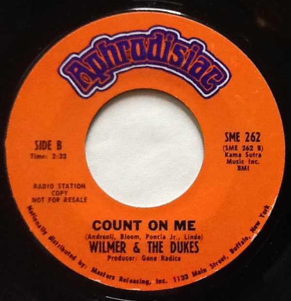 Wilmer & The Dukes : Living In The U.S.A. / Count On Me (7", Promo)