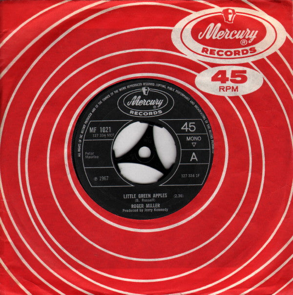 Roger Miller : Little Green Apples (7", Single, Mono, Lar)