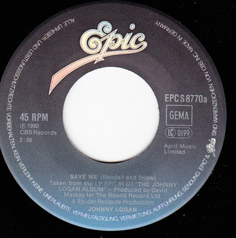 Johnny Logan : Save Me (7", Single)
