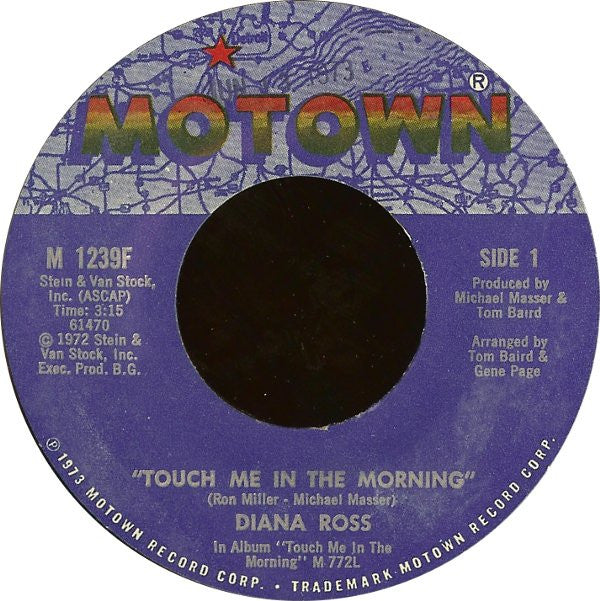 Diana Ross : Touch Me In The Morning / I Won't Last A Day Without You (7", Single)