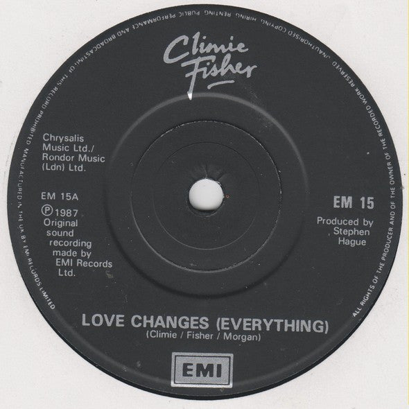 Climie Fisher : Love Changes (Everything) (7", Single)
