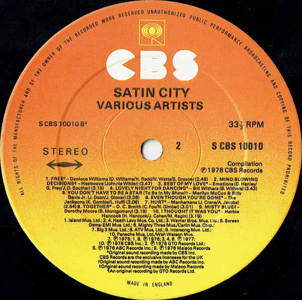 Various : Satin City (LP, Comp)