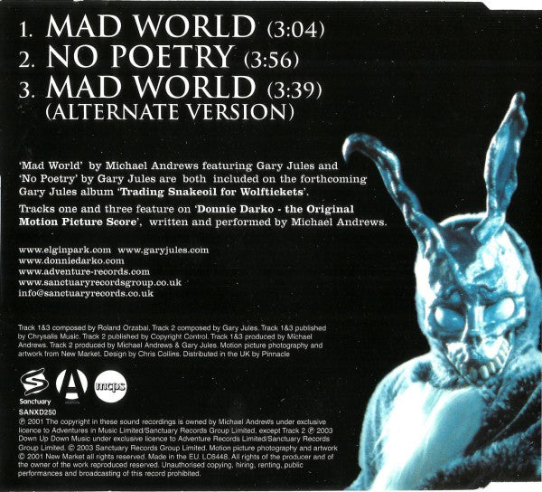 Michael Andrews Featuring Gary Jules : Mad World (CD, Single, CD1)