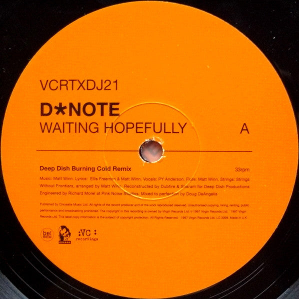 D*Note : Waiting Hopefully (2x12", Promo)