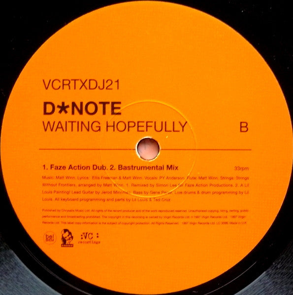 D*Note : Waiting Hopefully (2x12", Promo)