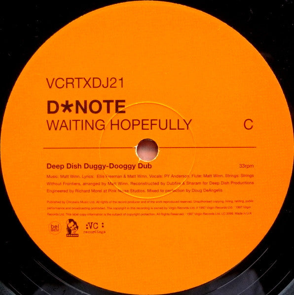 D*Note : Waiting Hopefully (2x12", Promo)