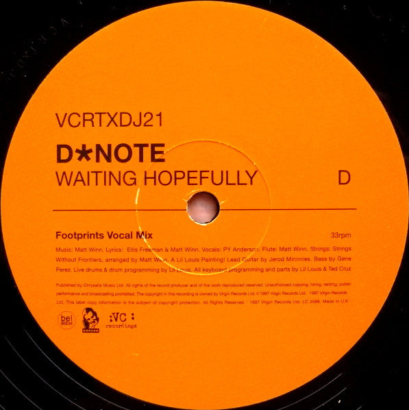 D*Note : Waiting Hopefully (2x12", Promo)