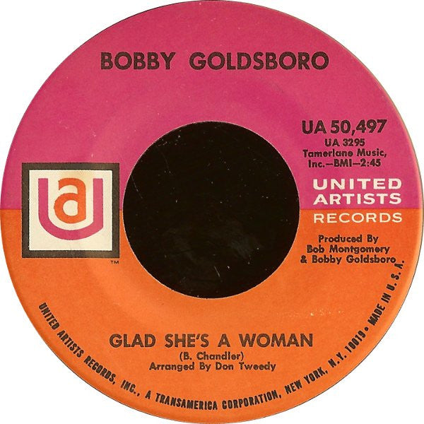 Bobby Goldsboro : Glad She's A Woman / Letter To Emily (7", Single, Sou)