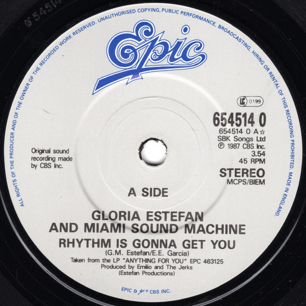 Miami Sound Machine : Rhythm Is Gonna Get You (7", Single, RE, Spe)