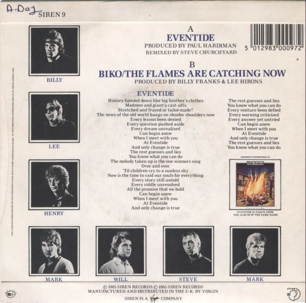 Faith Brothers : Eventide (A Hymn For Change) (7", Single)