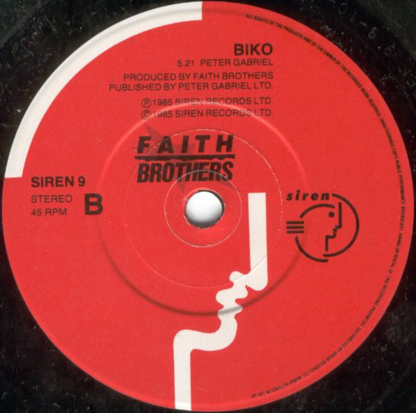Faith Brothers : Eventide (A Hymn For Change) (7", Single)