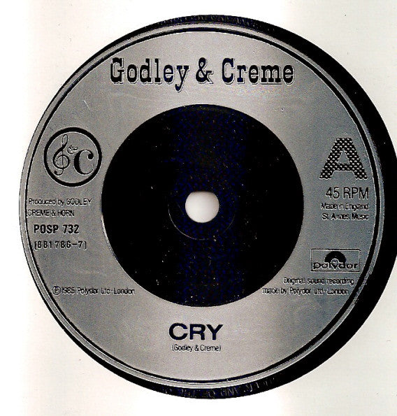 Godley & Creme : Cry (7", Single, Bla)
