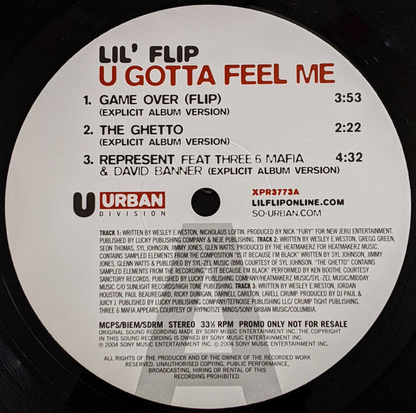 Lil' Flip : U Gotta Feel Me  (12", Promo)